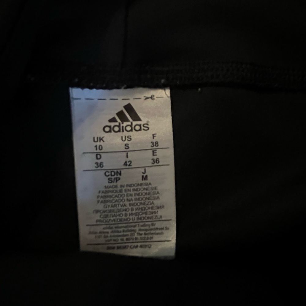 Adidas Black Performance Leggings with Iconic Stripes - Picture 3 of 4